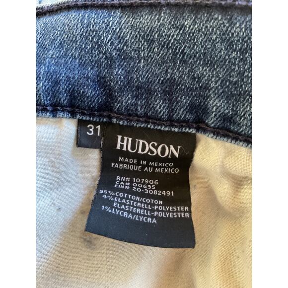 HUDSON Byron Straight Leg Jeans Men’s Size 31 Blue Medium Wash Made in Mexico - Picture 3 of 5